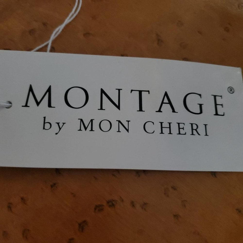 Montage by Mon Cheri Dark Taupe beaded gown - Picture 13 of 15